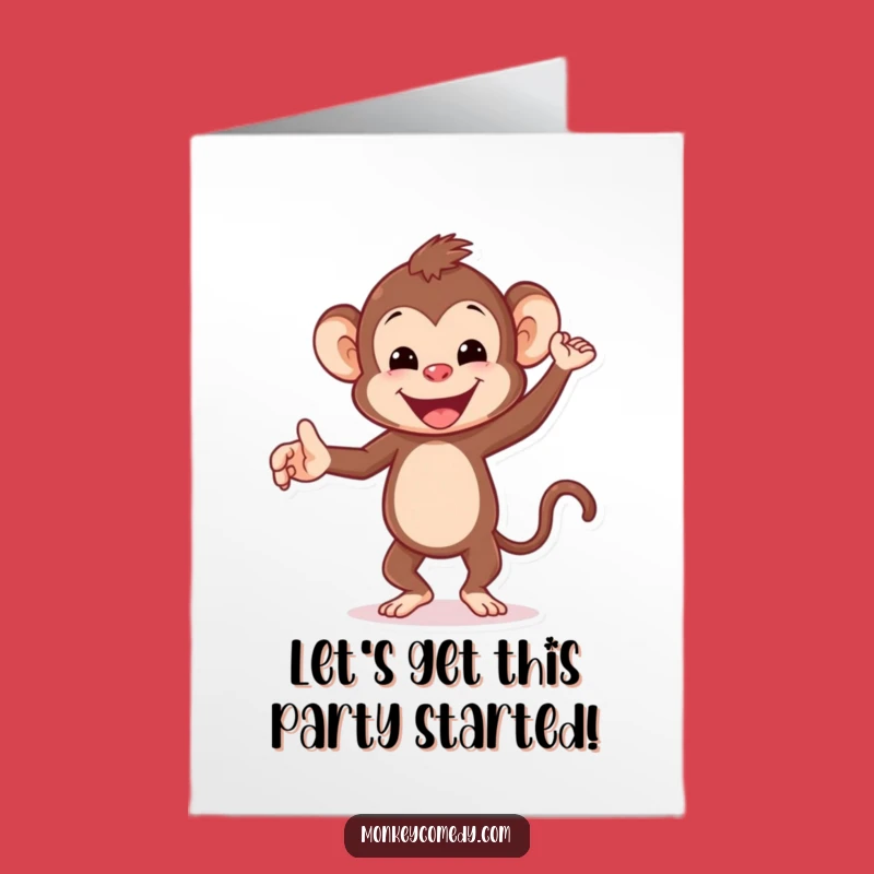 Free Printable Birthday Card: Dancing Monkey Celebration!