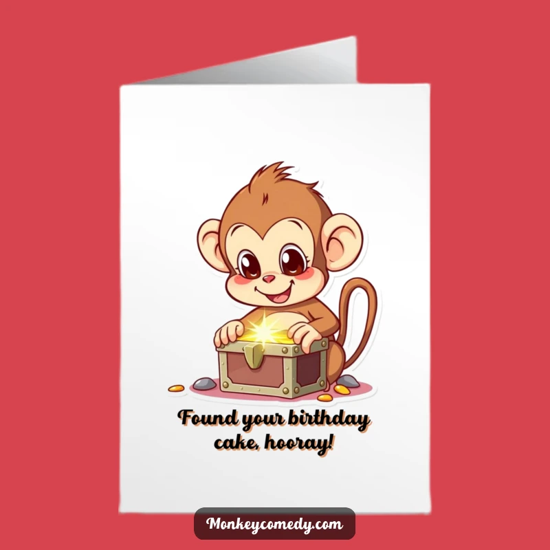Free Printable Birthday Card: Monkey Treasure Hunt - Exciting Downloadable Gift!
