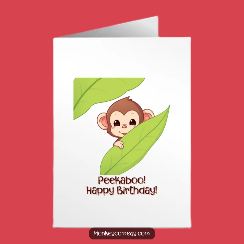 Free Printable Birthday Card: Peek-a-Boo Monkey, Funny Surprise Gift!