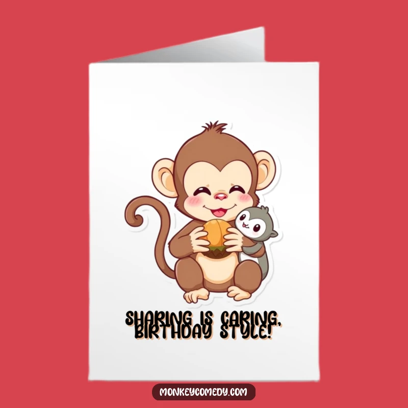 Free Printable Kawaii Monkey Birthday Card: Share the Laughs!