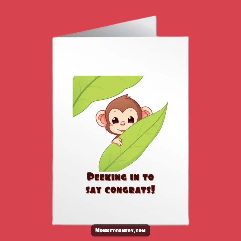 Free Printable Congrats Card: Monkey Surprise, Downloadable Celebration!