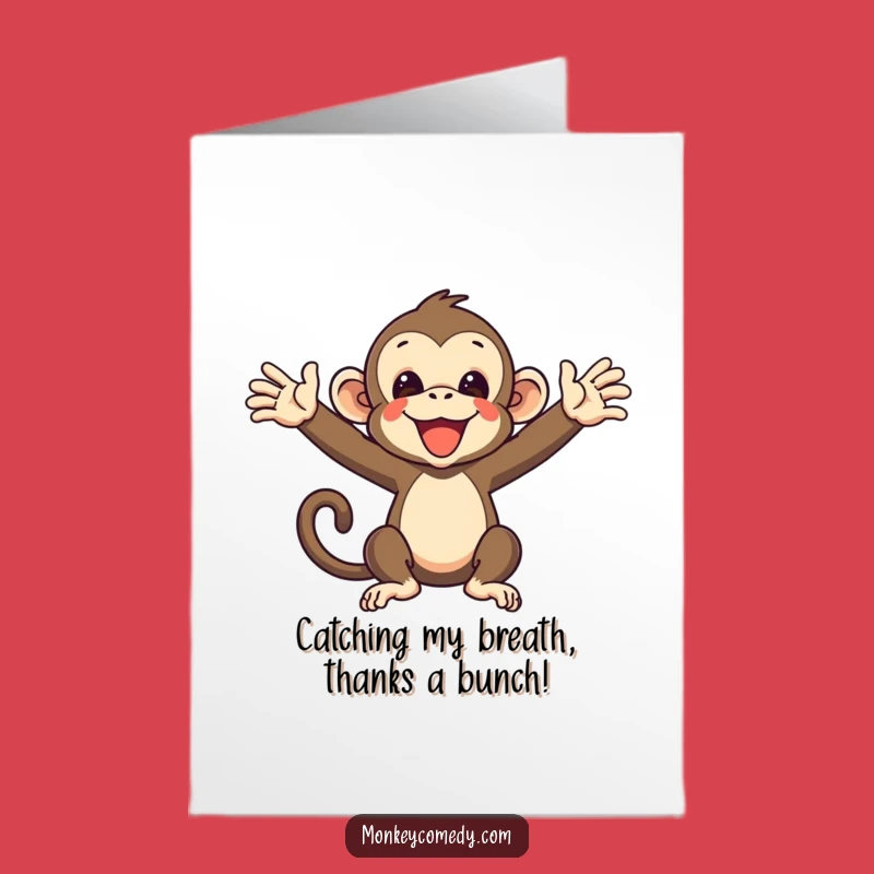 Free Printable Funny Monkey Thank You Card: Express Gratitude with a Hilarious Downloadable!