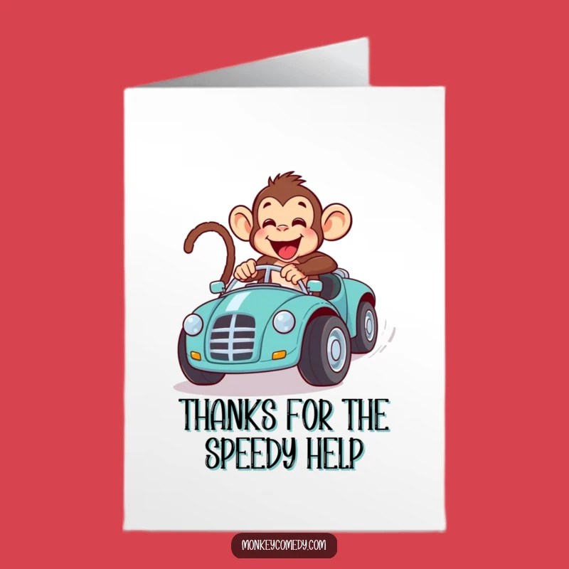Free Printable Thank You Card: Monkey Race Fun, Thoughtful Downloadable Gift