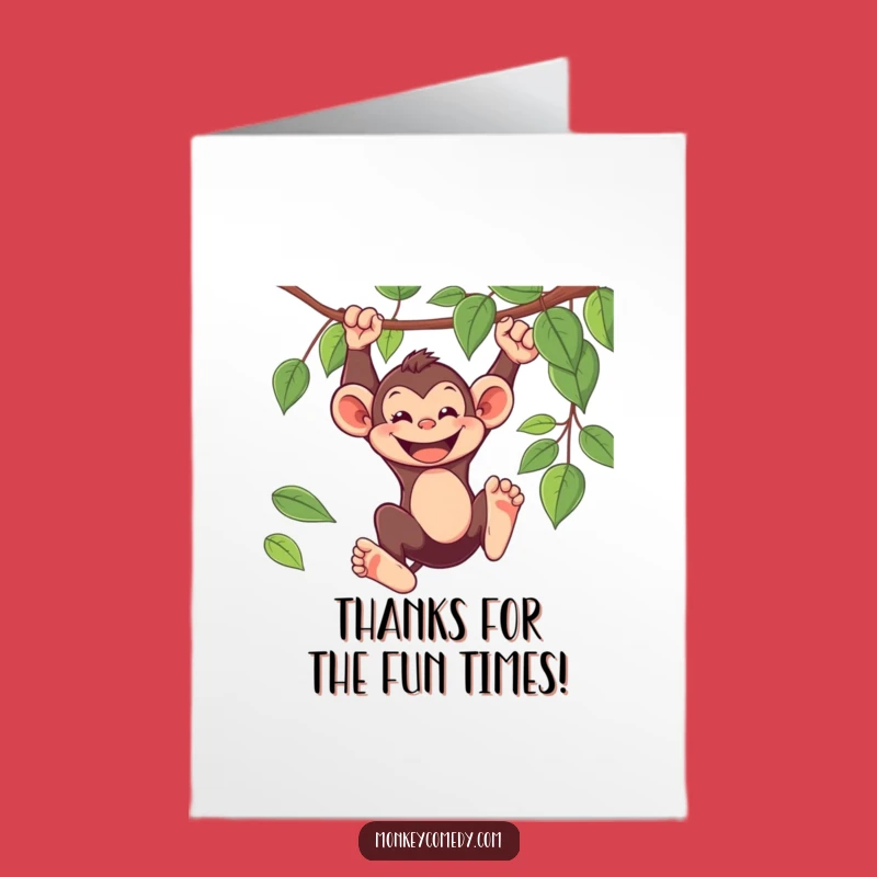 Free Printable Monkey Thank You Card: Joyful Swinger Downloadable Gift