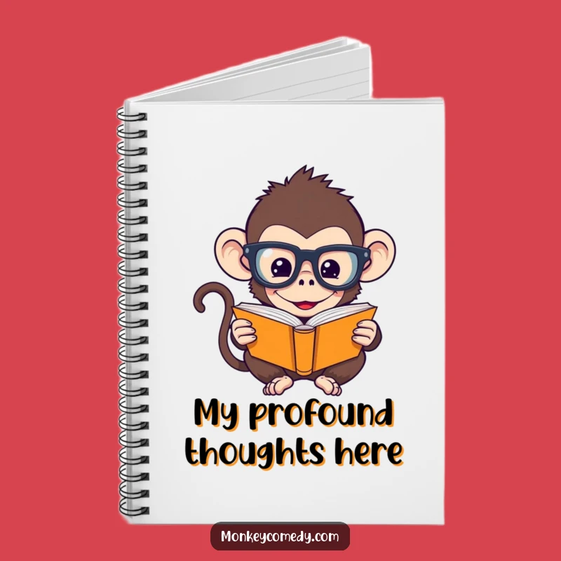 Funny Bookworm Monkey Notebook: Jot Down Ideas with Intellectual Humor