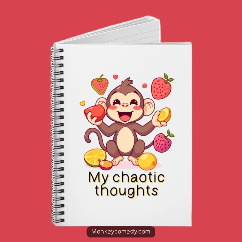 Funny Kawaii Monkey Juggling Notebook: Jot Down Ideas Playfully