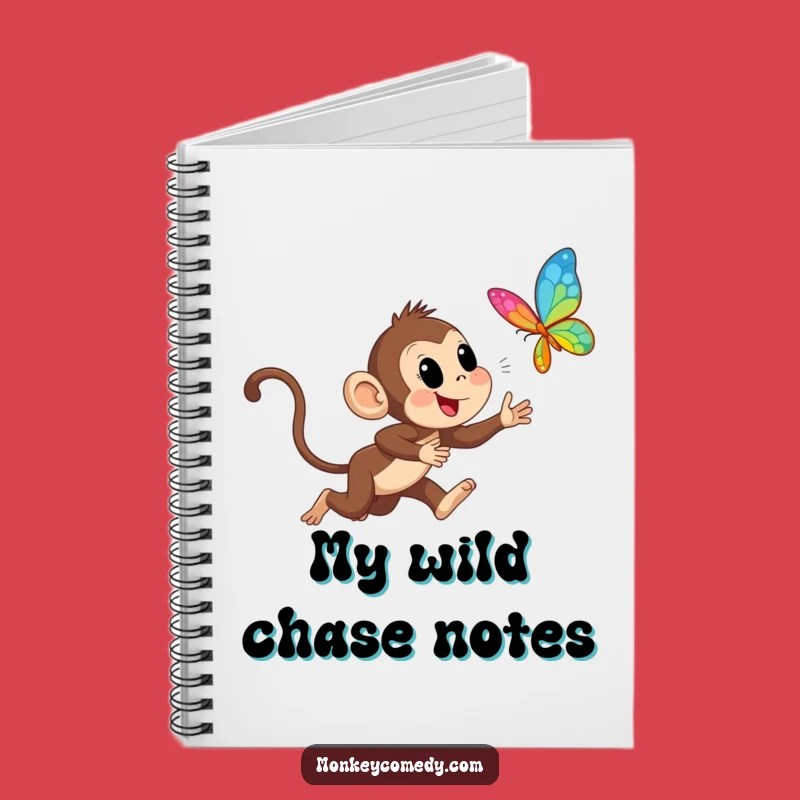 Funny Monkey Chasing Butterfly Notebook: Jot Down Ideas with Jungle Excitement!