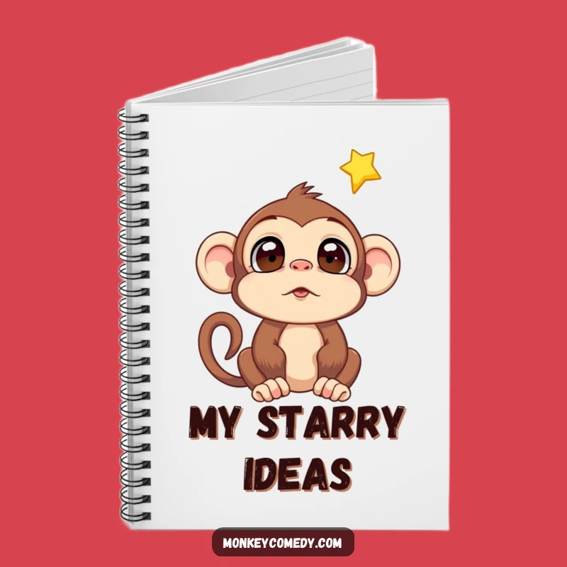 Funny Monkey Falling Star Notebook: Jot Down Your Wishes!