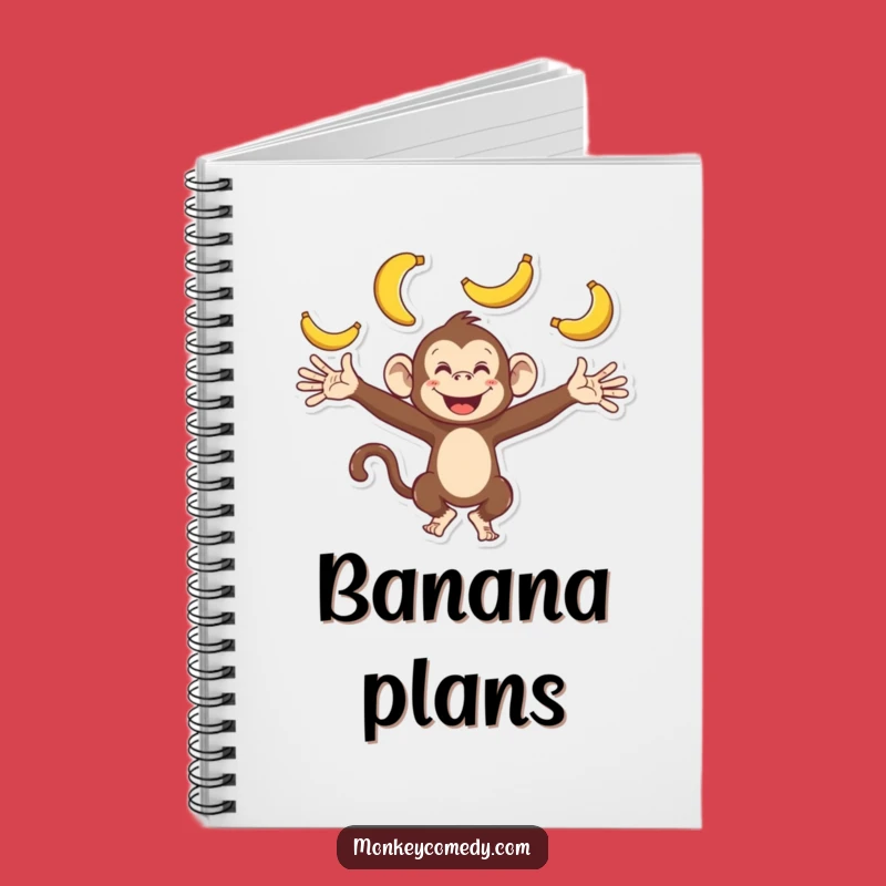 Funny Monkey Notebook - Hilarious Juggling Journal for Banana Lovers