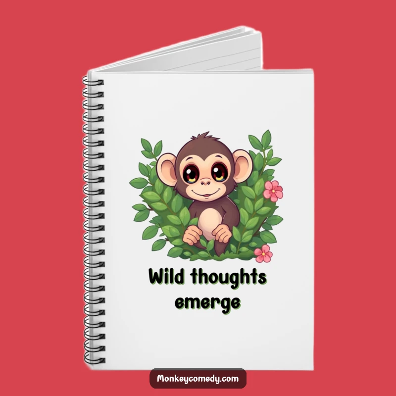 Funny Monkey Surprise Notebook, Wide Eyes Pages, Bush Peek Journal