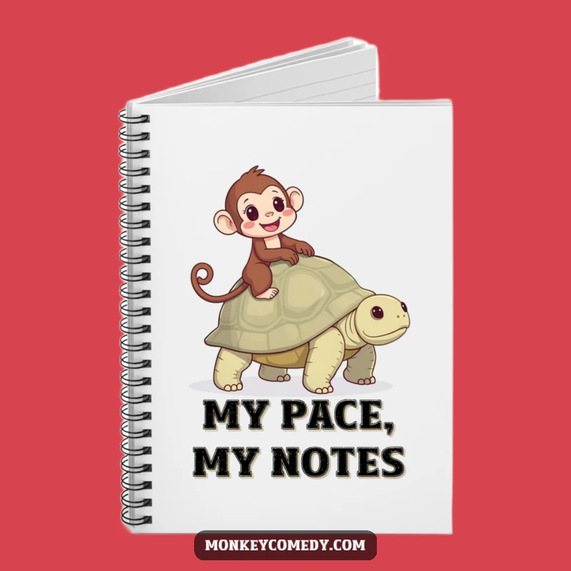 Funny Monkey Tortoise Notebook: Journal Your Slow & Steady Adventures