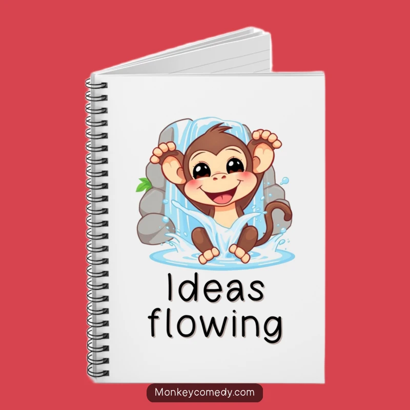 Funny Monkey Waterfall Notebook: Jot Down Ideas with Primate Playfulness