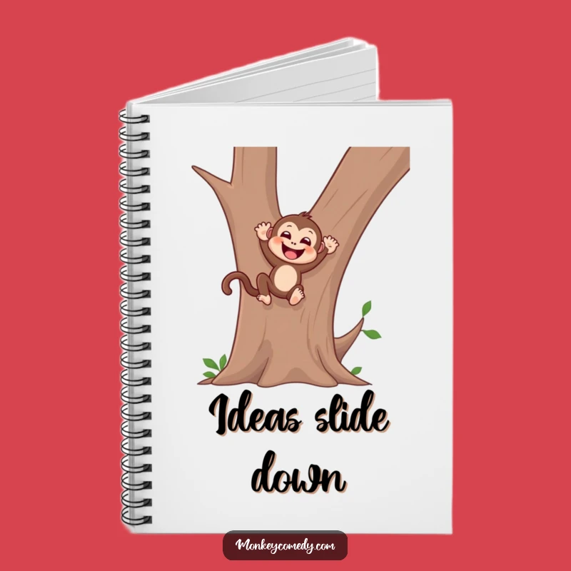 Funny Monkey Sliding Notebook - Jot Down Ideas with Gleeful Flair