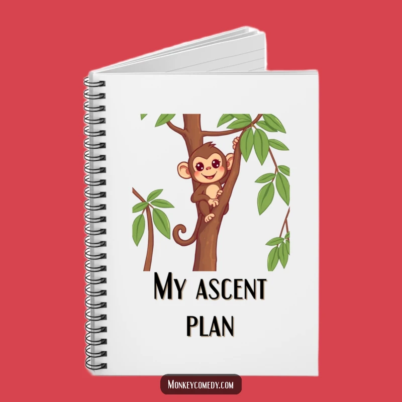 Funny Monkey Notebook - Determined Primate Climbing Journal