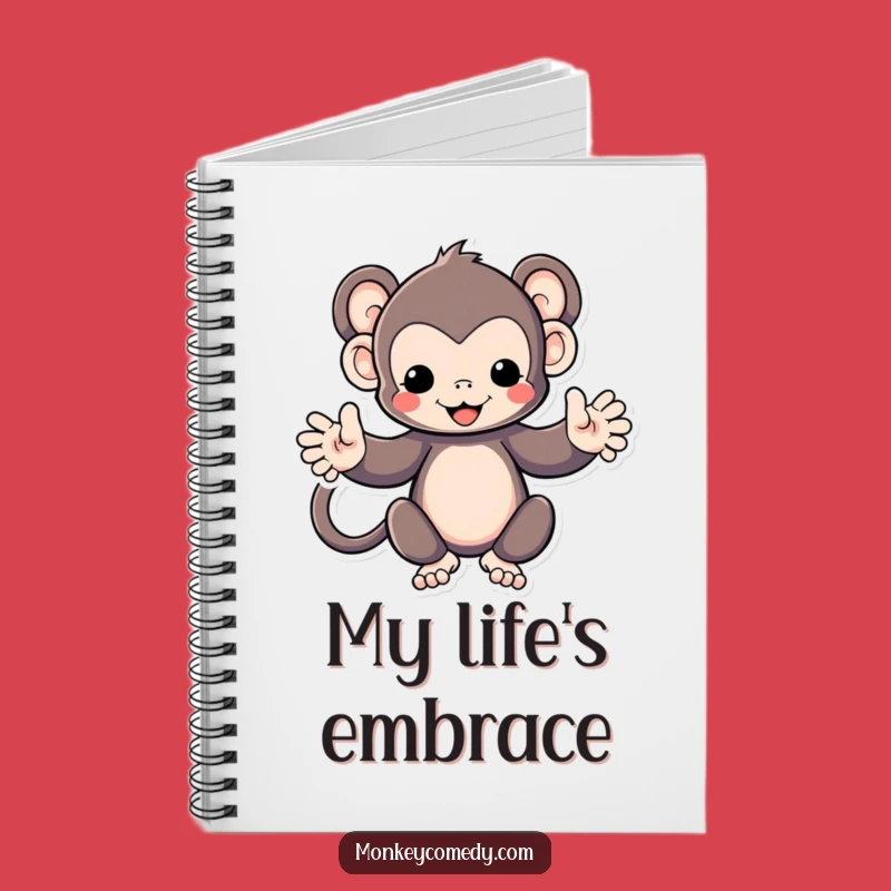 Funny Kawaii Monkey Notebook: Jot Down Hugs Funny Gift