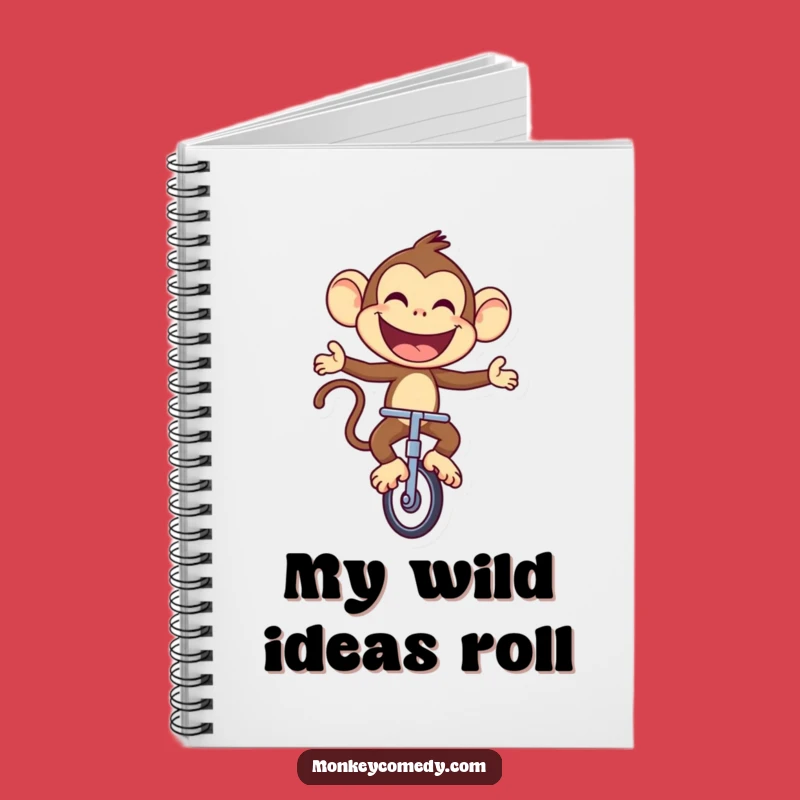 Funny Unicycling Monkey Notebook: Jot Down Ideas with Joyful Balance