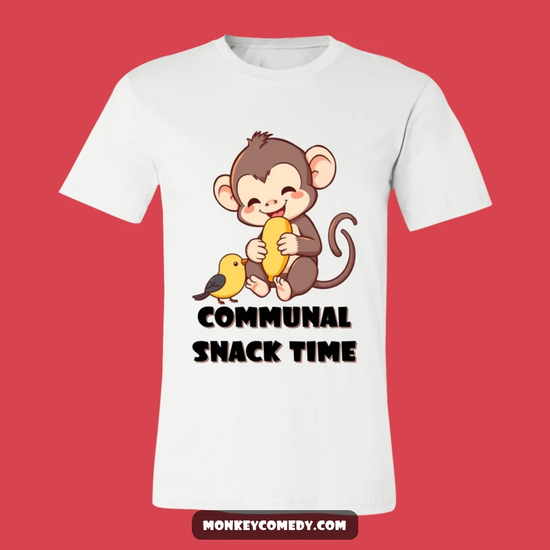 Funny Monkey Banana Bird Tee - Happy Friendship T-Shirt Gift