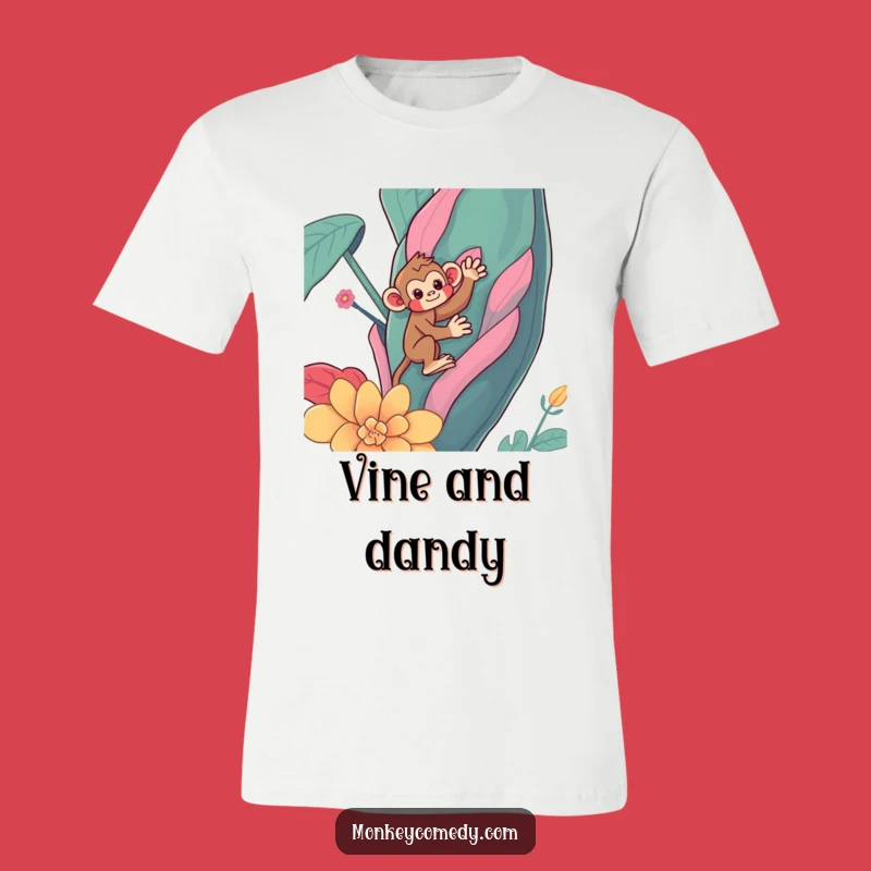 Funny Kawaii Monkey Jungle Adventure T-Shirt - Hilarious Cartoon Tee Gift Idea