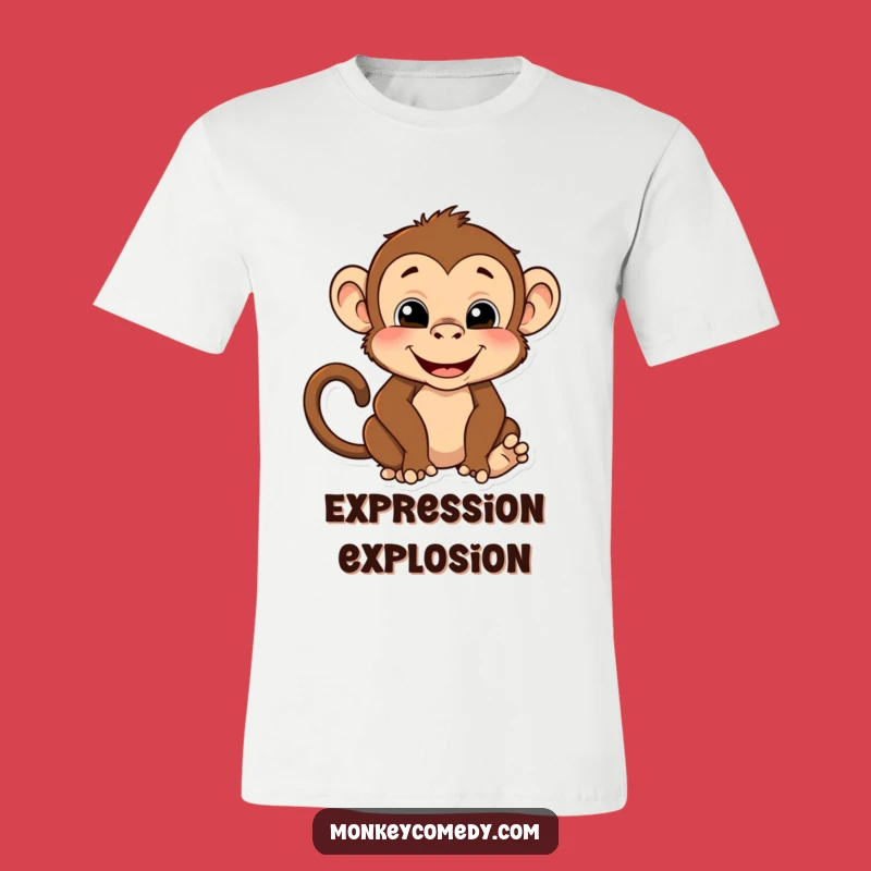 Funny Monkey Face T-Shirt: Show Off Your Silly Side with this Primate Tee