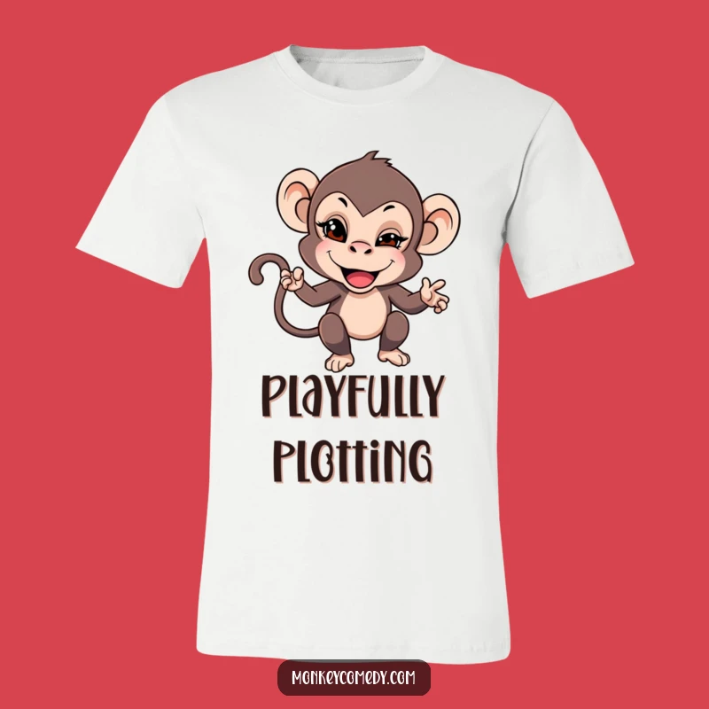 Funny Monkey Wink T-Shirt - Comical Primate Apparel for Teasers