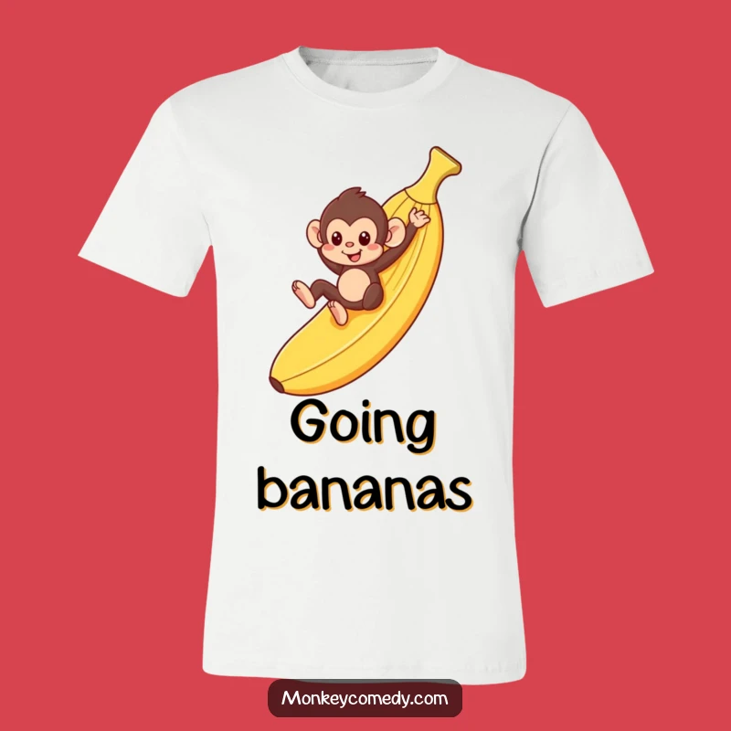 Funny Monkey Banana T-Shirt: Slippery Slide Funny Gift Tee