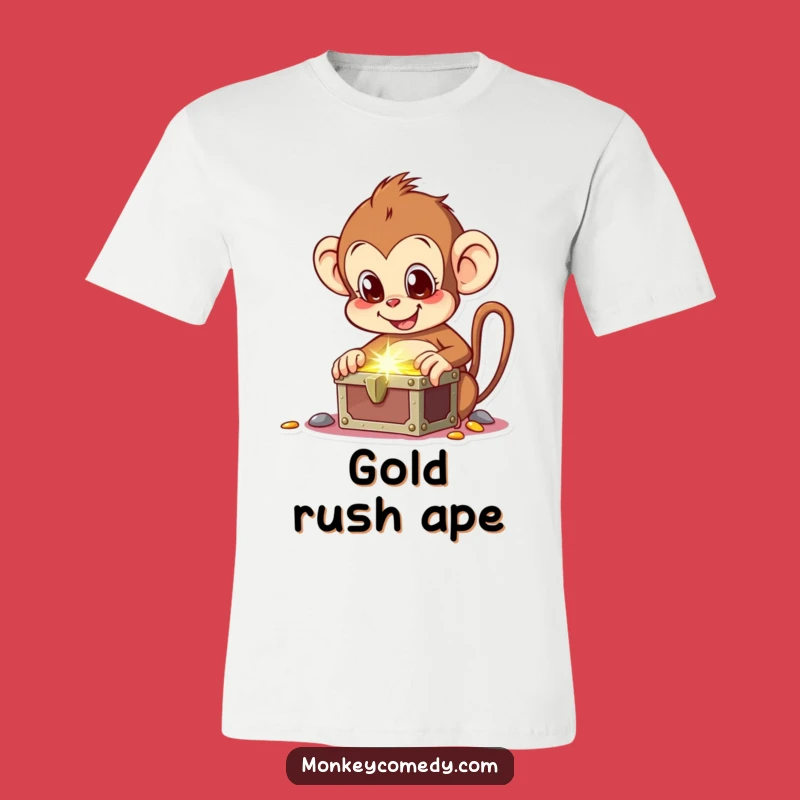 Funny Monkey Treasure T-Shirt - Wear Your Excitement for Discovery