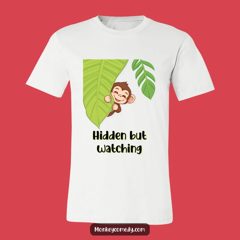 Playful Monkey T-Shirt: Jungle Peek, Witty Wink, Funny Gift