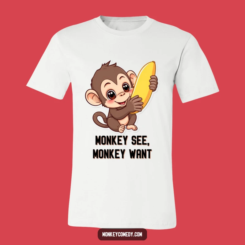 Funny Curious Monkey T-Shirt: Express Your Desire with Humor