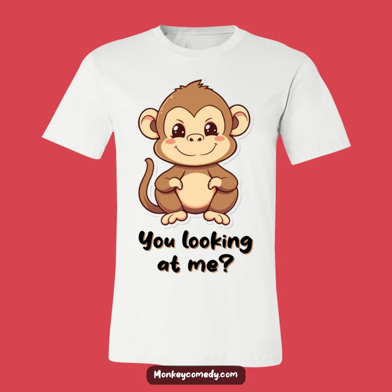 Funny Kawaii Monkey Face T-Shirt - Hilarious Prankster Tee, Great for Casual Wear!