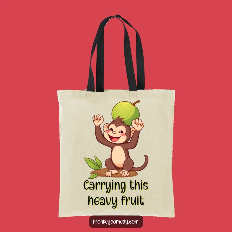 Funny Monkey Coconut Tote Bag: Carry Your Swag with This Hilarious Primate, Perfect Funny Gift