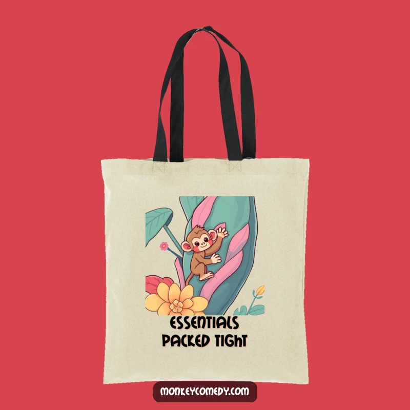 Funny Kawaii Monkey Plant Explorer Tote Bag - Stylish and Hilarious Carry-all