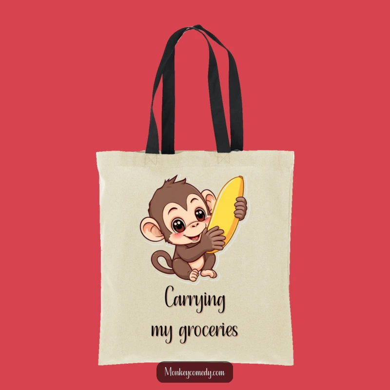 Funny Curious Monkey Tote Bag: Carry Your Cravings in Style