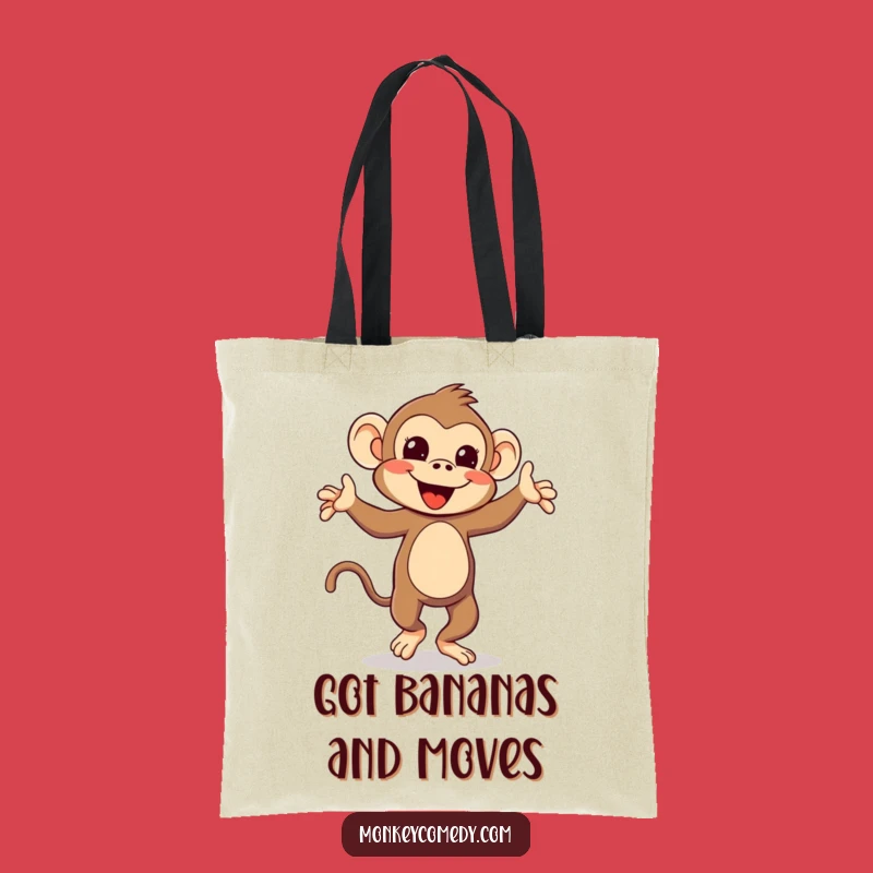 Funny Kawaii Monkey Dance Tote Bag: Carry Your Fun with Silly Tail Dancing Style