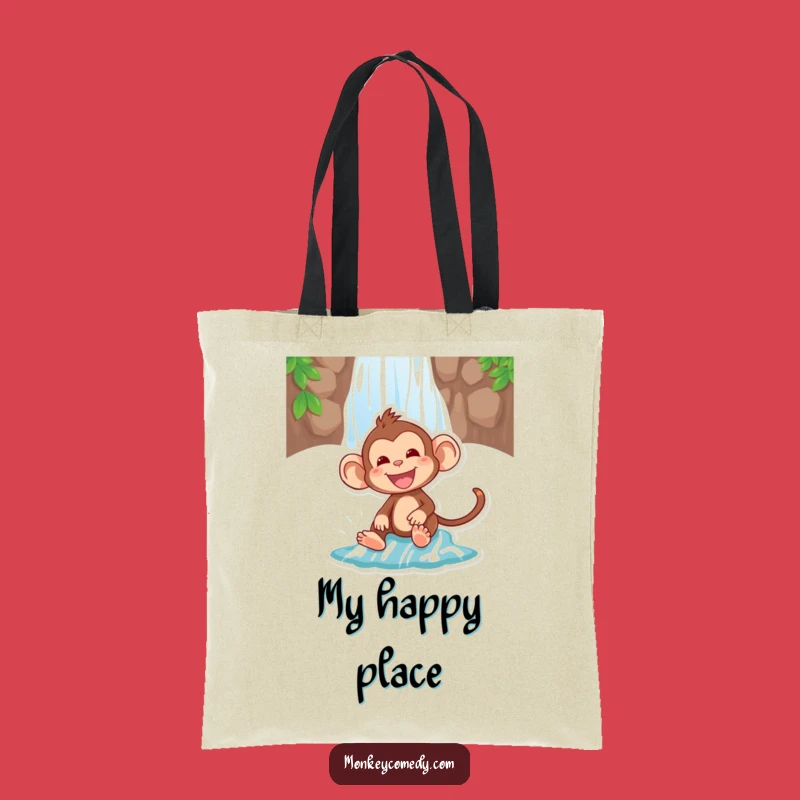 Funny Monkey Waterfall Tote Bag - Carry Your Fun & Essentials in Style