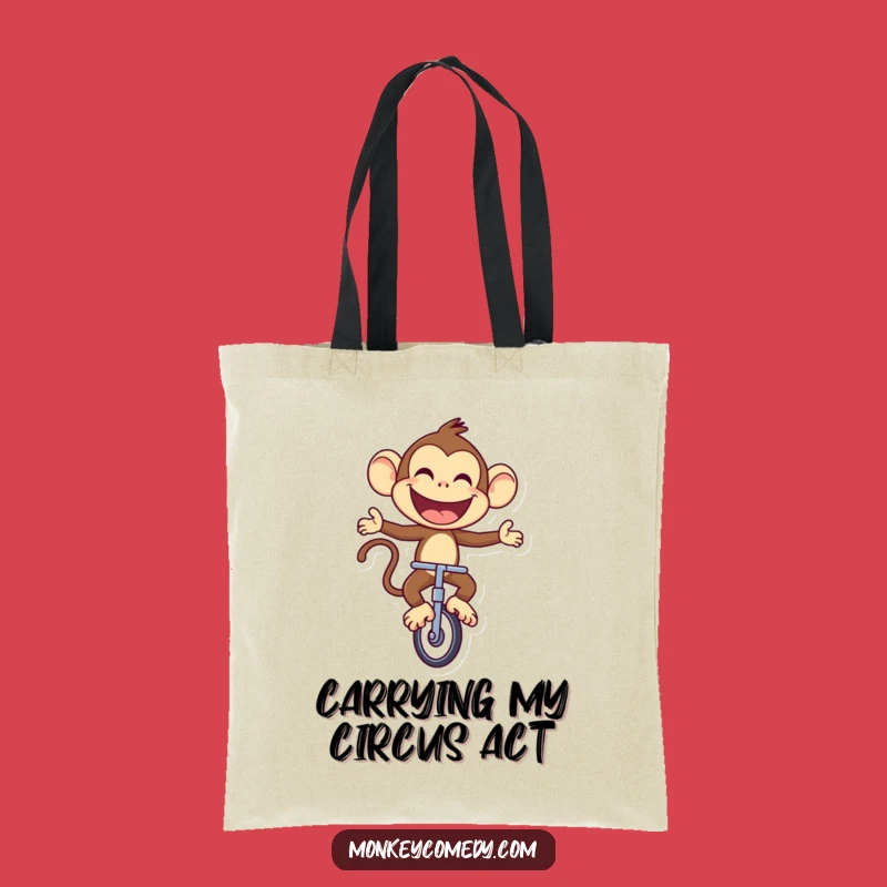 Funny Unicycling Monkey Tote Bag: Carry Your Joy & Essentials with Style