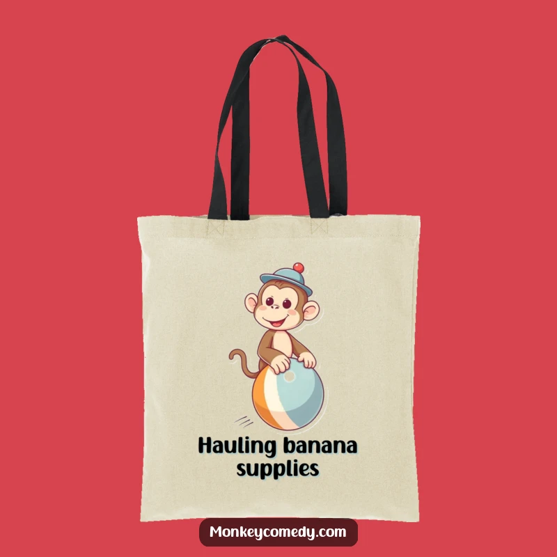 Funny Monkey Hat Ball Ride Tote Bag: Carry Your Chuckles in Style